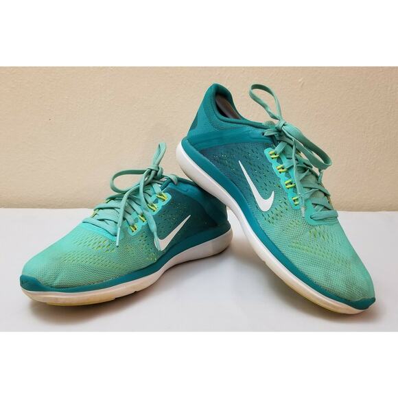 Nike Women's Flex 2016 RN 830751-300 Hyper Turquoise Running Shoes Lace Up Sz 8 - Picture 2 of 12